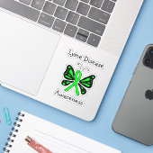 Lyme-Erkrankung Bewusstsein Aufkleber (Laptop mit iPhone)
