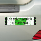Lyme-Erkrankung Bewusstsein bei Pennsylvania-Bumpe Autoaufkleber (Auf Auto)