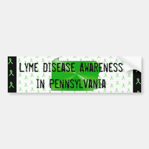 Lyme-Erkrankung Bewusstsein bei Pennsylvania-Bumpe Autoaufkleber