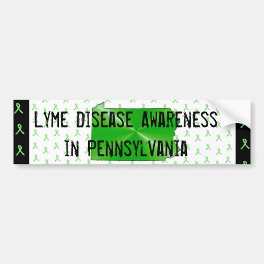 Lyme-Erkrankung Bewusstsein bei Pennsylvania-Bumpe Autoaufkleber (Vorne)
