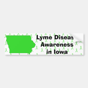 Lyme-Erkrankung Bewusstsein im Iowa-Autoaufkleber Autoaufkleber