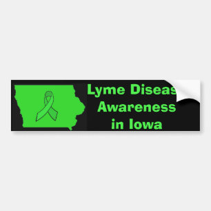 Lyme-Erkrankung Bewusstsein im Iowa-Autoaufkleber Autoaufkleber