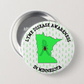 Lyme-Erkrankung Bewusstsein im Minnesota-Knopf Button (Vorne & Hinten)