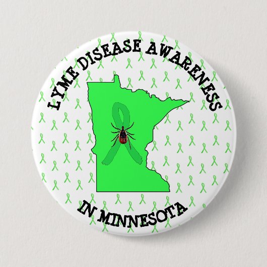 Lyme-Erkrankung Bewusstsein im Minnesota-Knopf Button (Vorderseite)