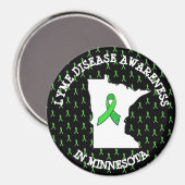 Lyme-Erkrankung Bewusstsein im Minnesota-Magnet Magnet (Vorderseite/Rückseite)