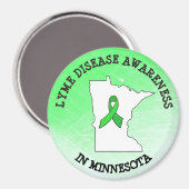 Lyme-Erkrankung Bewusstsein im Minnesota-Magnet Magnet (Vorderseite/Rückseite)