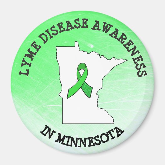 Lyme-Erkrankung Bewusstsein im Minnesota-Magnet Magnet (Vorne)
