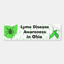 Lyme-Erkrankung Bewusstsein im Ohio-Autoaufkleber
