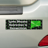 Lyme-Erkrankung Bewusstsein in Connecticut-Stoßfän Autoaufkleber (Auf Auto)