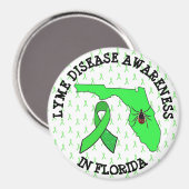 Lyme-Erkrankung Bewusstsein in Florida Magnet (Vorderseite/Rückseite)