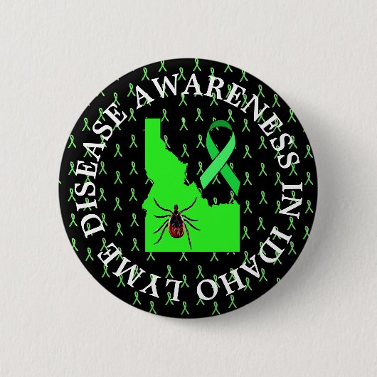 Lyme-Erkrankung Bewusstsein in Idaho Button (Vorderseite)