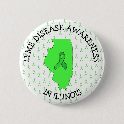 Lyme-Erkrankung Bewusstsein in Illinois-Button Button (Vorderseite)