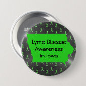 Lyme-Erkrankung Bewusstsein in Iowa-Button Button (Vorne & Hinten)