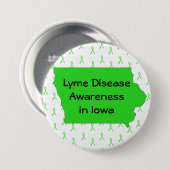 Lyme-Erkrankung Bewusstsein in Iowa-Button Button (Vorne & Hinten)