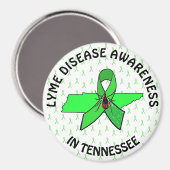 Lyme-Erkrankung Bewusstsein in Tennessee-Magnet Magnet (Vorderseite/Rückseite)
