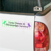 Lyme-Erkrankung & Fibromyalgie Survivor Bumper Sti Autoaufkleber (Auf Lkw)