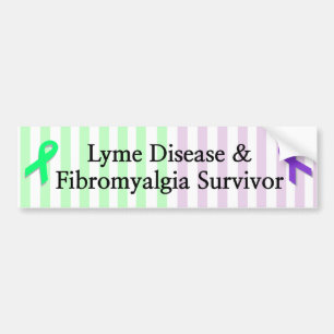 Lyme-Erkrankung & Fibromyalgie Survivor Bumper Sti Autoaufkleber