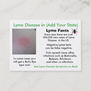 Lyme-Erkrankung in Ihren Staat-Informationskarten Visitenkarte