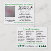 Lyme-Erkrankung in Ihren Staat-Informationskarten Visitenkarte (Vorne/Hinten)