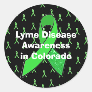 Lyme-Krankheit Aufklärungsstreifen Runder Aufkleber