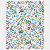 Lyme-Krankheit, Bewusstsein für grüne Schleimhäute Fleecedecke (Vorderseite)