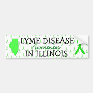 Lyme-Krankheit Bewusstsein Illinois-Autoaufkleber Autoaufkleber