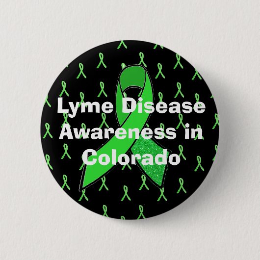 Lyme-Krankheit Bewusstsein in Colorado-Taste Button (Vorderseite)