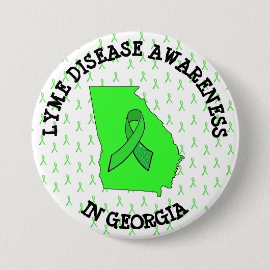 Lyme-Krankheit Bewusstsein in Georgia-Schaltfläche Button (Vorderseite)