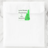 Lyme-Krankheit Bewusstsein in New Hampshire-Aufkle Quadratischer Aufkleber (Tasche)