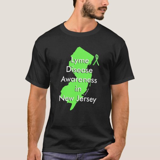 Lyme-Krankheit Bewusstsein in New Jersey T-Shirt (Vorderseite)