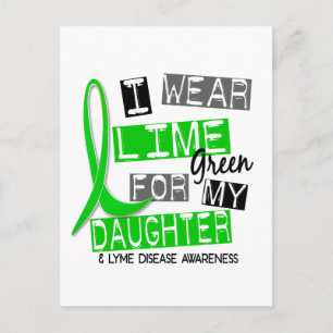 Lyme-Krankheit, die ich für meine Tochter grün tra Postkarte