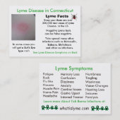 Lyme-Krankheit in Connecticut-Informationskarten Visitenkarte (Vorne/Hinten)