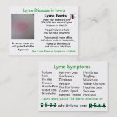 Lyme-Krankheit in Iowa-Informationskarten Visitenkarte (Vorne/Hinten)