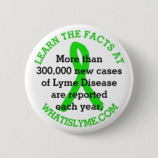 Lyme-Krankheit Schaltfläche Fakten Button (Vorderseite)