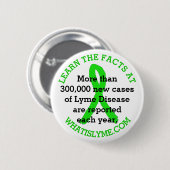 Lyme-Krankheit Schaltfläche Fakten Button (Vorne & Hinten)