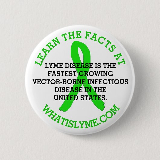 Lyme-Krankheit Schaltfläche Fakten Button (Vorderseite)