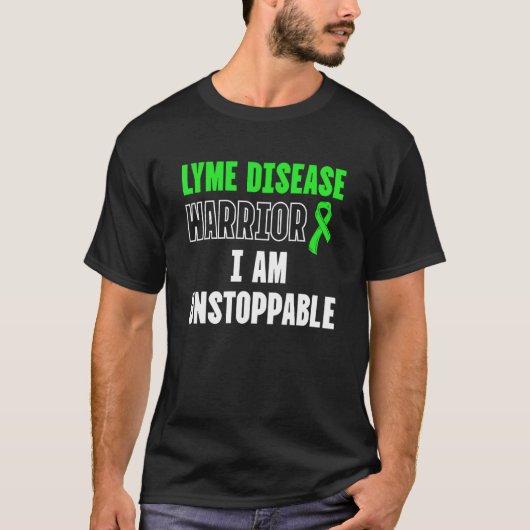 Lyme-Krankheit Survivor-Krieger-Bewusstsein T-Shirt (Vorderseite)