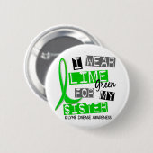 Lyme Krankheit trage ich Limones Grün für meine Button (Vorne & Hinten)