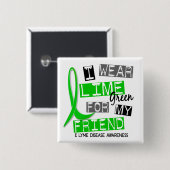 Lyme Krankheit trage ich Limones Grün für meinen Button (Vorne & Hinten)