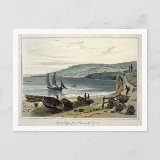 Lyme Regis, aus Charmouth, Dorset, aus "A Voyage" Postkarte (Vorderseite)