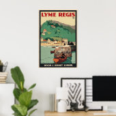Lyme Regis Devon Dorset Grenze England Groß Poster (Heimbüro)