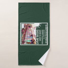 Lyme Regis Dorset England Vintag British Holiday Badehandtuch