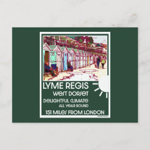 Lyme Regis Dorset England Vintag British Holiday Postkarte