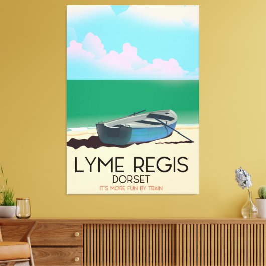 Lyme Regis, Vintage Reiseplakat. Leinwanddruck (Insitu (Wohnzimmer))