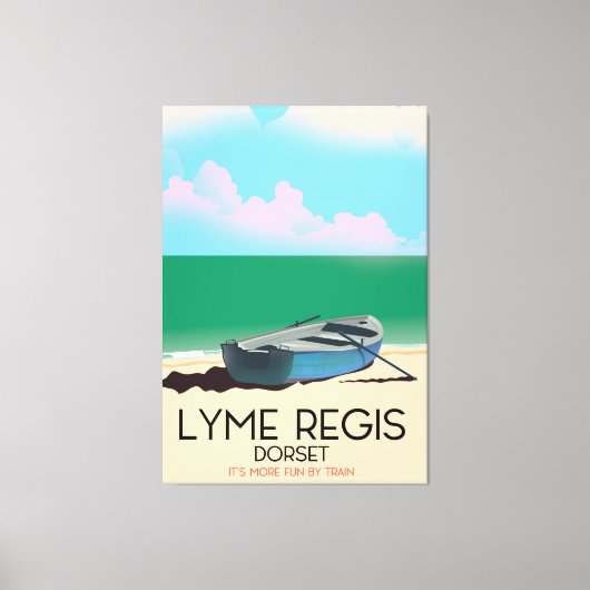 Lyme Regis, Vintage Reiseplakat. Leinwanddruck (Vorderseite)