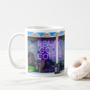 Lyme Regis, wirklich sehr guter Kaffee. Kaffeetasse