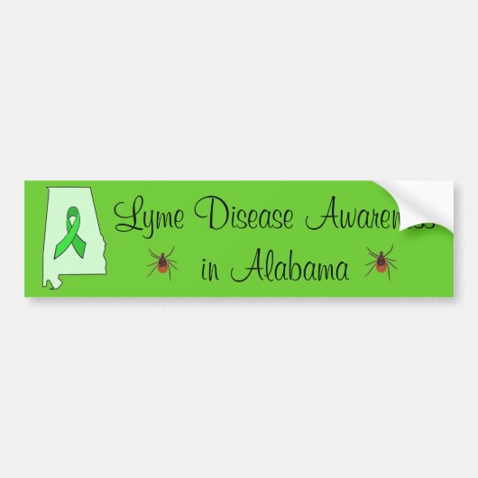 Lyme-Syndrom im Autoaufkleber Alabama (Vorne)