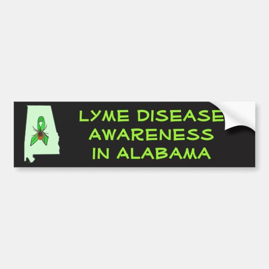 Lyme-Syndrom im Autoaufkleber Alabama (Vorne)