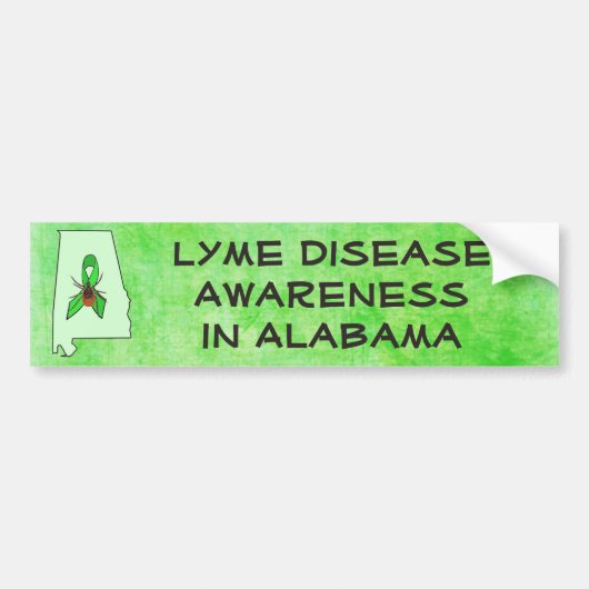 Lyme-Syndrom im Autoaufkleber Alabama (Vorne)