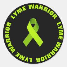 Lyme Warrior Ribbon Activism Awareness Aufkleber